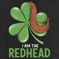 I Am The Redhead Dibs On The Redhead Funny St. Patricks Day Garment-Dyed Fleece Hoodie