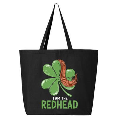 I Am The Redhead Dibs On The Redhead Funny St. Patricks Day 25L Jumbo Tote