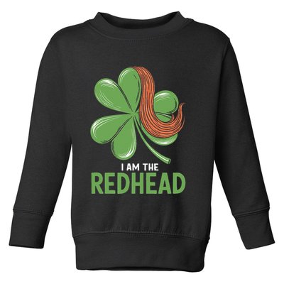 I Am The Redhead Dibs On The Redhead Funny St. Patricks Day Toddler Sweatshirt