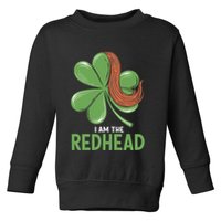 I Am The Redhead Dibs On The Redhead Funny St. Patricks Day Toddler Sweatshirt