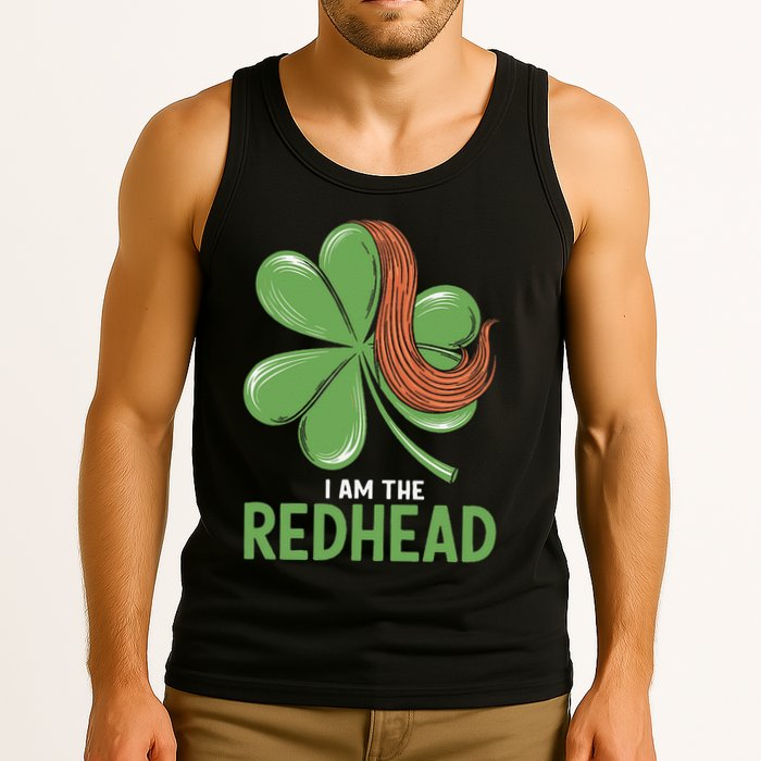 I Am The Redhead Dibs On The Redhead Funny St. Patricks Day Tank Top