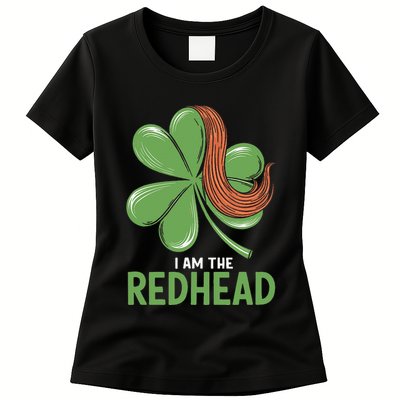 I Am The Redhead Dibs On The Redhead Funny St. Patricks Day Womens T-Shirt