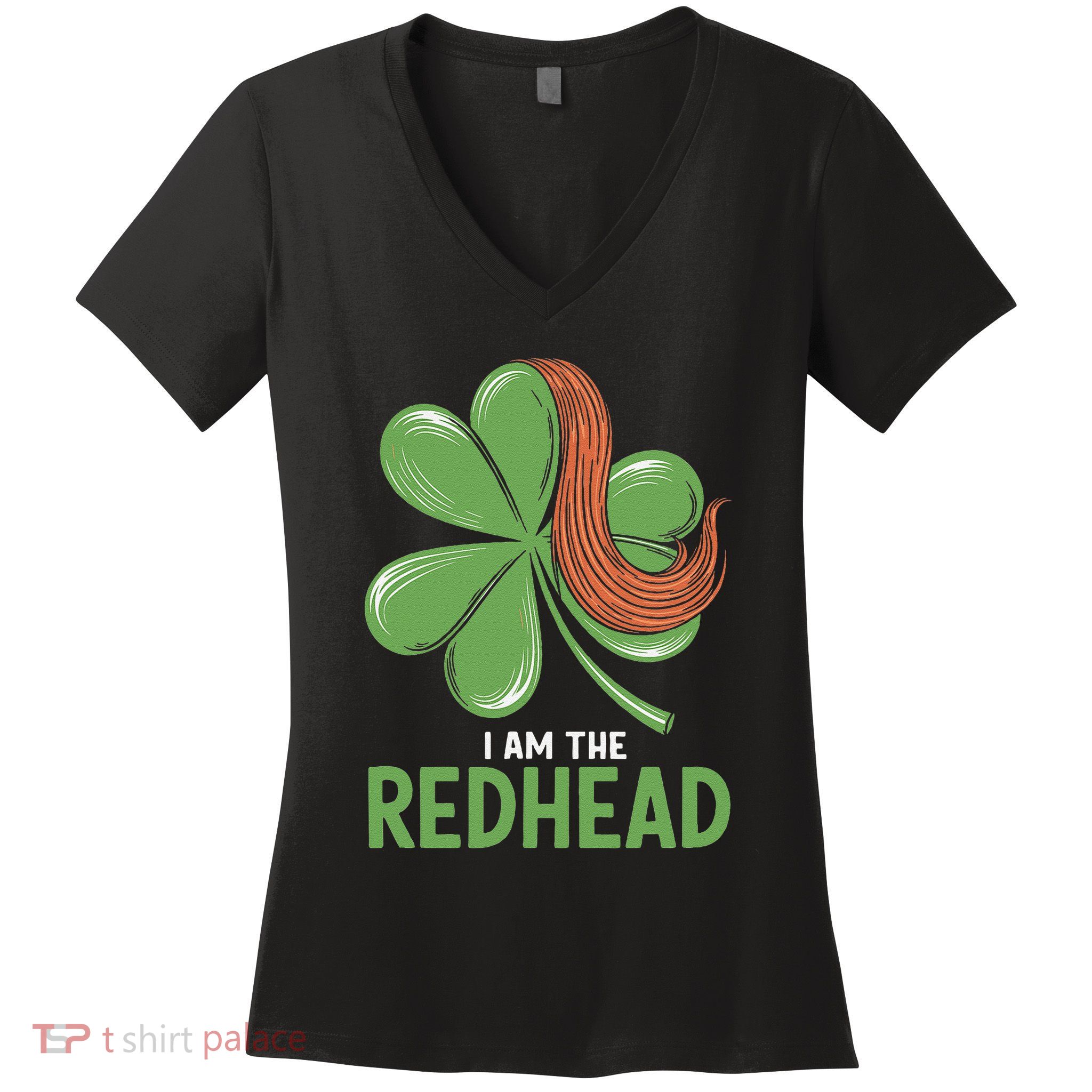 I Am The Redhead Dibs On The Redhead Funny St. Patricks Day Women's V-Neck T-Shirt