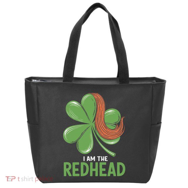 I Am The Redhead Dibs On The Redhead Funny St. Patricks Day Zip Tote Bag