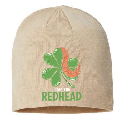 I Am The Redhead Dibs On The Redhead Funny St. Patricks Day Sustainable Beanie