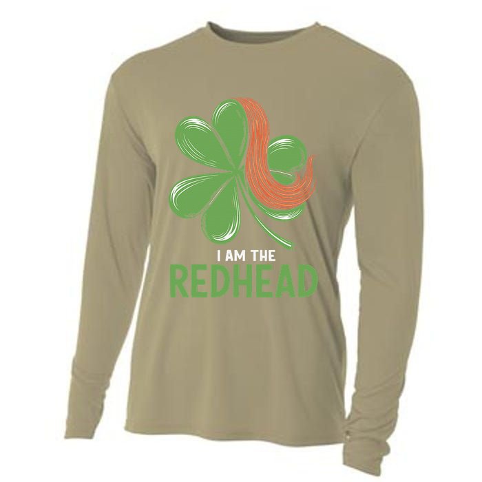 I Am The Redhead Dibs On The Redhead Funny St. Patricks Day Cooling Performance Long Sleeve Crew