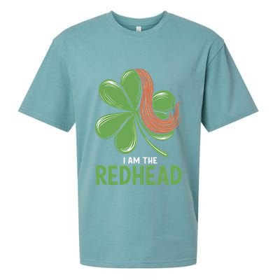 I Am The Redhead Dibs On The Redhead Funny St. Patricks Day Sueded Cloud Jersey T-Shirt