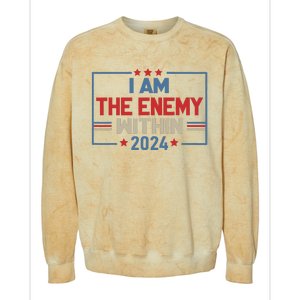 I Am The Enemy Within Kamala Harris 2024 Colorblast Crewneck Sweatshirt