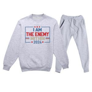 I Am The Enemy Within Kamala Harris 2024 Premium Crewneck Sweatsuit Set