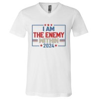 I Am The Enemy Within Kamala Harris 2024 V-Neck T-Shirt