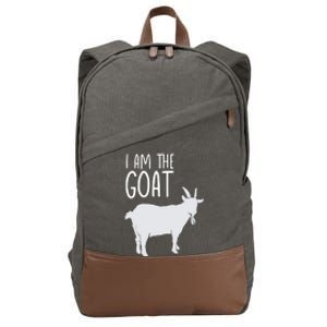 I Am The GOAT Greatest Of All Time Athletics Gift Cotton Canvas Backpack