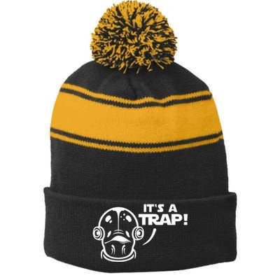 Its A Trap Stripe Pom Pom Beanie