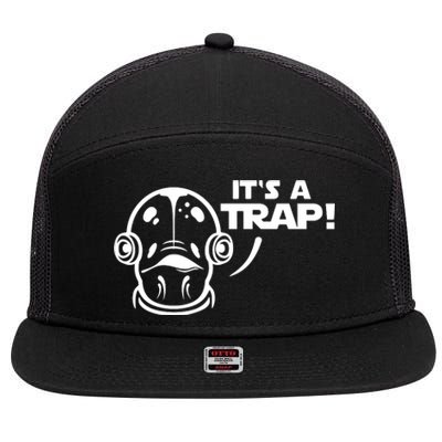 Its A Trap 7 Panel Mesh Trucker Snapback Hat