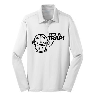 Its A Trap Silk Touch Performance Long Sleeve Polo