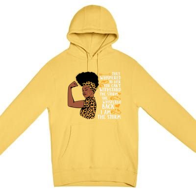 I Am The Storm Melanin Afro Black Magic Black History Funny Gift Premium Pullover Hoodie