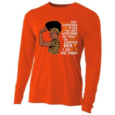 I Am The Storm Melanin Afro Black Magic Black History Funny Gift Cooling Performance Long Sleeve Crew