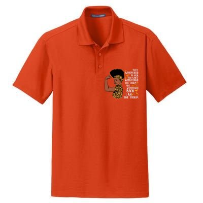 I Am The Storm Melanin Afro Black Magic Black History Funny Gift Dry Zone Grid Polo