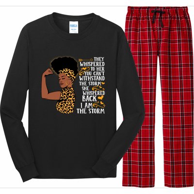 I Am The Storm Melanin Afro Black Magic Black History Funny Gift Long Sleeve Pajama Set