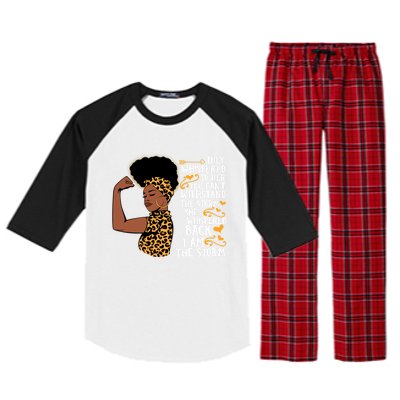 I Am The Storm Melanin Afro Black Magic Black History Funny Gift Raglan Sleeve Pajama Set