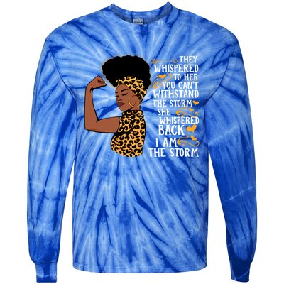 I Am The Storm Melanin Afro Black Magic Black History Funny Gift Tie-Dye Long Sleeve Shirt