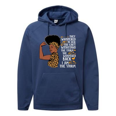 I Am The Storm Melanin Afro Black Magic Black History Funny Gift Performance Fleece Hoodie