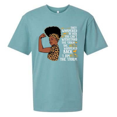 I Am The Storm Melanin Afro Black Magic Black History Funny Gift Sueded Cloud Jersey T-Shirt