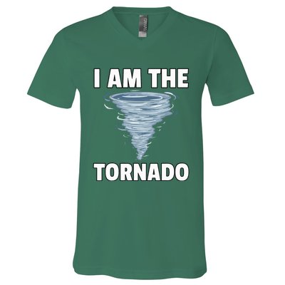 I Am The Storm Twister Tornado Hurricane Meteorologist V-Neck T-Shirt