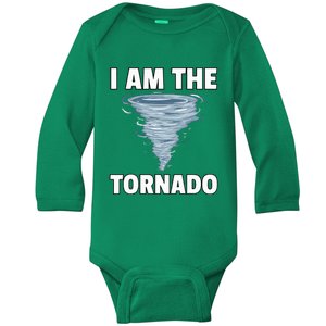 I Am The Storm Twister Tornado Hurricane Meteorologist Baby Long Sleeve Bodysuit