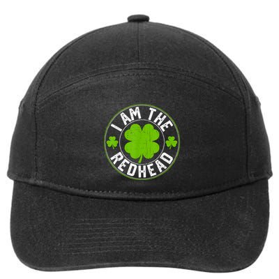 I Am The Redhead Dibs Redhead Funny St Patricks Day 7-Panel Snapback Hat