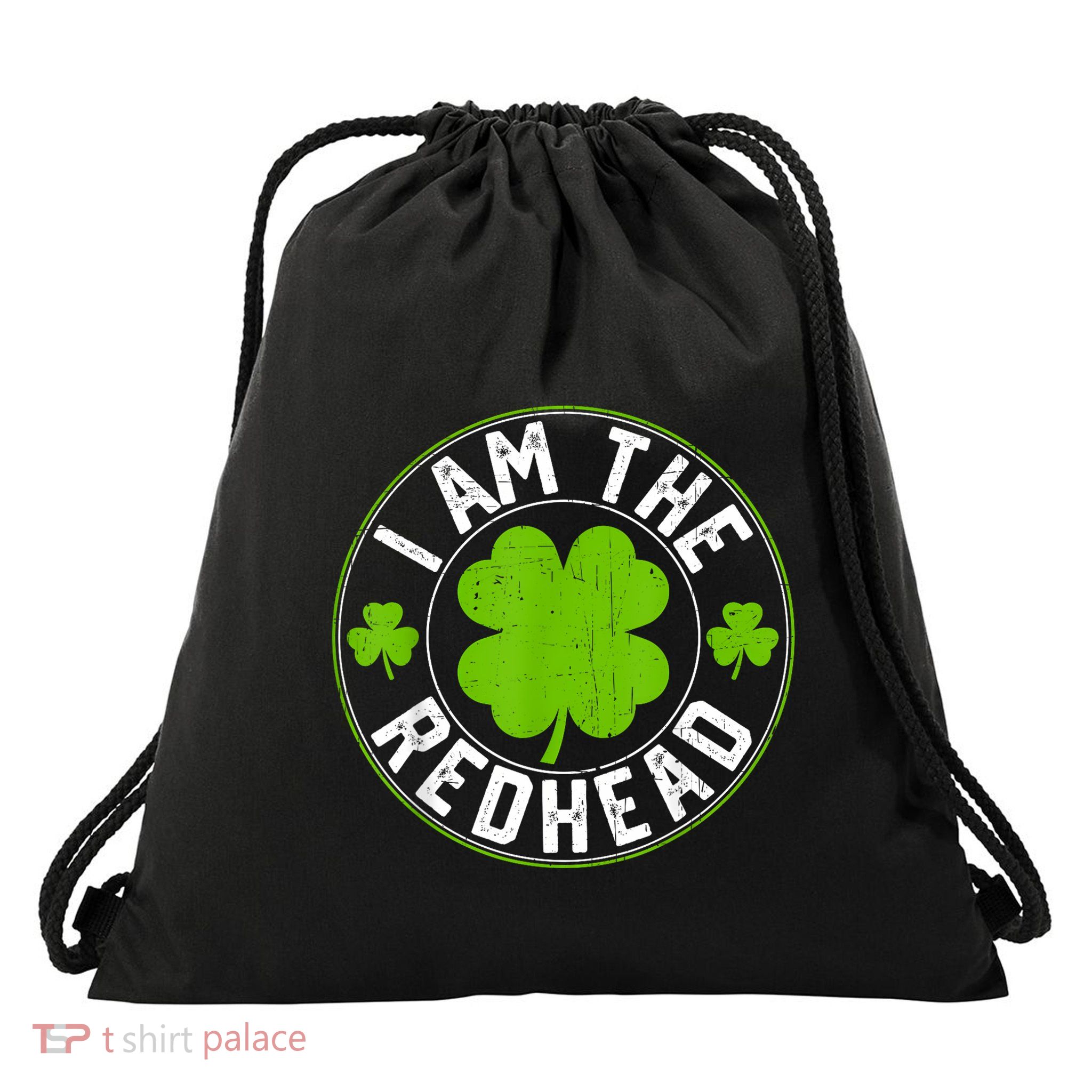 I Am The Redhead Dibs Redhead Funny St Patricks Day Drawstring Bag