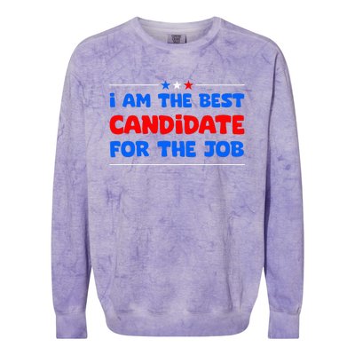 I Am The Best Candidate For The Job Employment Interview Colorblast Crewneck Sweatshirt