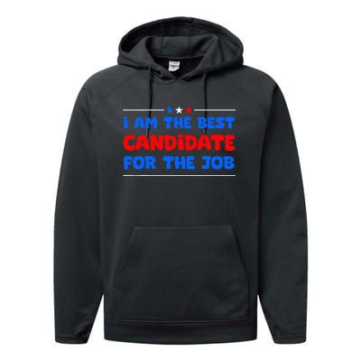 I Am The Best Candidate For The Job Employment Interview Performance Fleece Hoodie