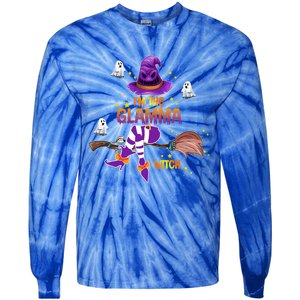 I Am The Glamma Witch Grandma Gift Tie-Dye Long Sleeve Shirt