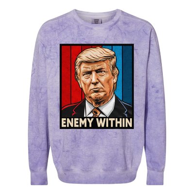 I Am The Enemy Within Trump And Harris Vibe Colorblast Crewneck Sweatshirt