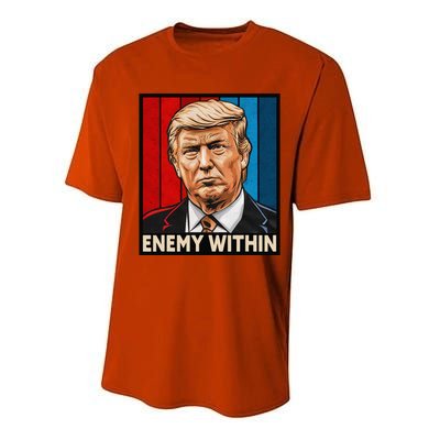 I Am The Enemy Within Trump And Harris Vibe Performance Sprint T-Shirt