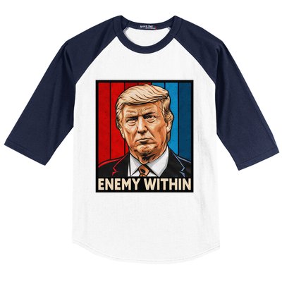 I Am The Enemy Within Trump And Harris Vibe Baseball Sleeve Shirt