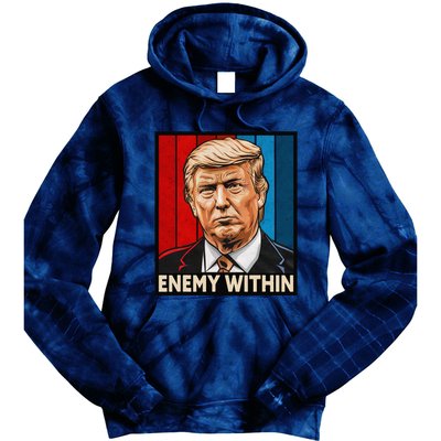 I Am The Enemy Within Trump And Harris Vibe Tie Dye Hoodie