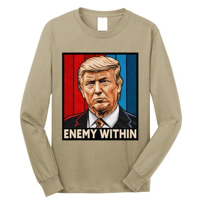 I Am The Enemy Within Trump And Harris Vibe Long Sleeve Shirt