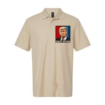 I Am The Enemy Within Trump And Harris Vibe Softstyle Adult Sport Polo