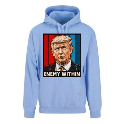 I Am The Enemy Within Trump And Harris Vibe Unisex Surf Hoodie