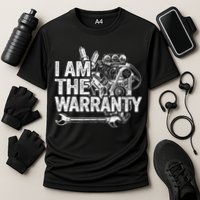 I Am The Warranty Race Car Parts Engine Auto Funny Mechanic Cooling Performance Crew T-Shirt