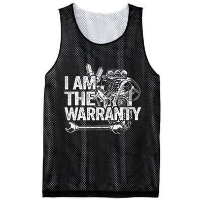 I Am The Warranty Race Car Parts Engine Auto Funny Mechanic Mesh Reversible Basketball Jersey Tank