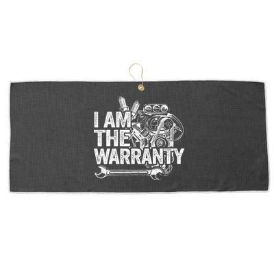 I Am The Warranty Race Car Parts Engine Auto Funny Mechanic Large Microfiber Waffle Golf Towel