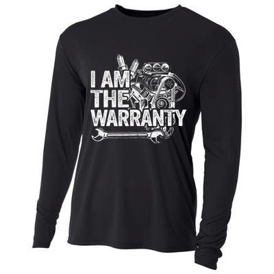 I Am The Warranty Race Car Parts Engine Auto Funny Mechanic Cooling Performance Long Sleeve Crew