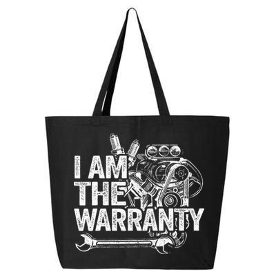I Am The Warranty Race Car Parts Engine Auto Funny Mechanic 25L Jumbo Tote