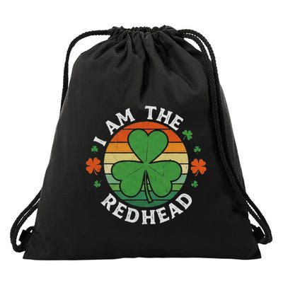 I Am The Redhead Dibs On The Redhead Funny St Patricks Day Drawstring Bag