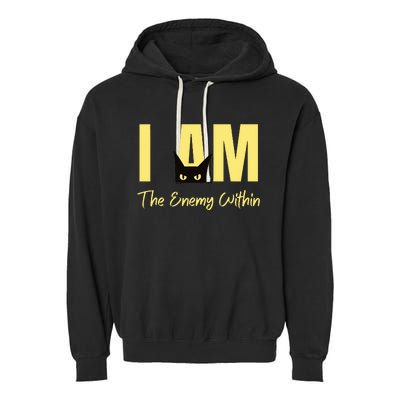 I Am The Enemy Within Kamala Harris Walz 2024 Merch Commala Garment-Dyed Fleece Hoodie