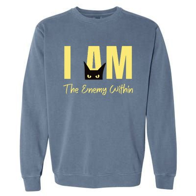 I Am The Enemy Within Kamala Harris Walz 2024 Merch Commala Garment-Dyed Sweatshirt