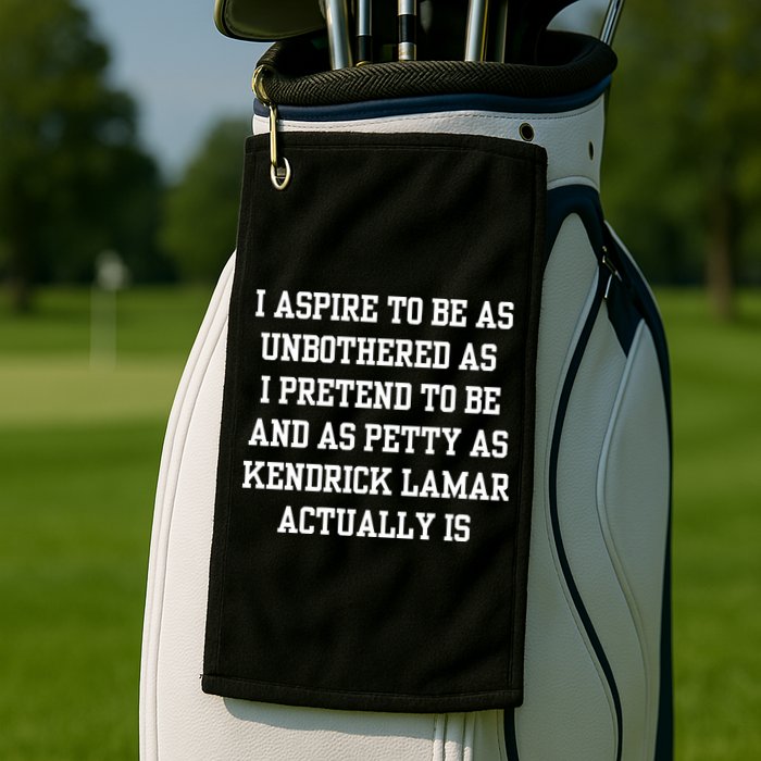 I Aspire To Be As Unbothered As I Pretend To Be And As Kendrick Lamar A Golf Towel