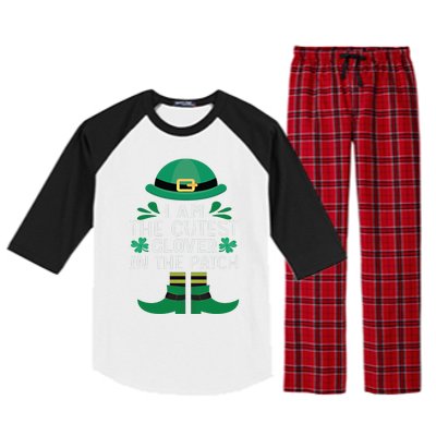 I Am The Cutest Clover In The Patch Meaningful Gift St Patrick's Day Gift Raglan Sleeve Pajama Set